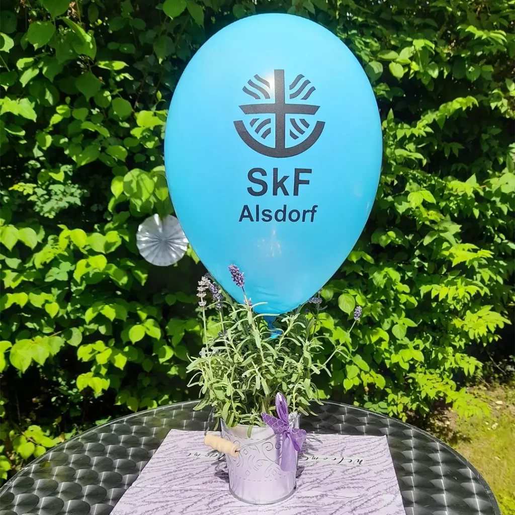 Ballon mit SkF Aufdruck